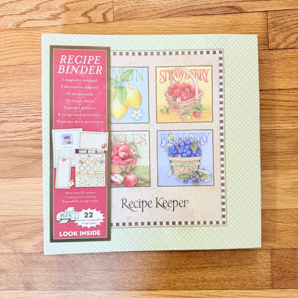 New Seasons Recipe Binder Organizer with Magnets Stickers and Cooking Tips